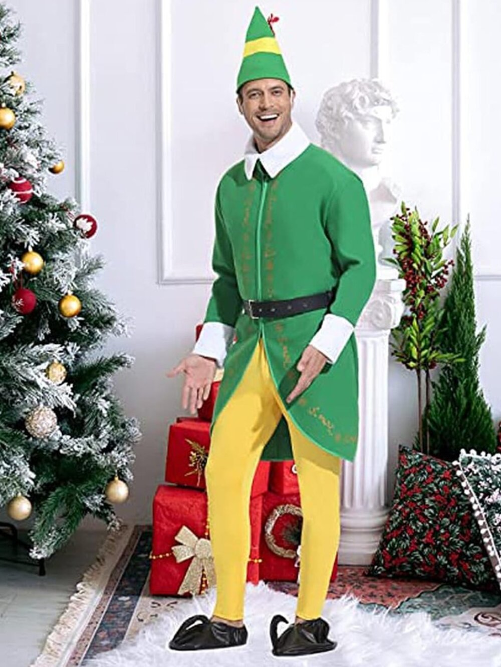 NWOT 5pcs Men's Elf/Santa's Helper Costume (L)